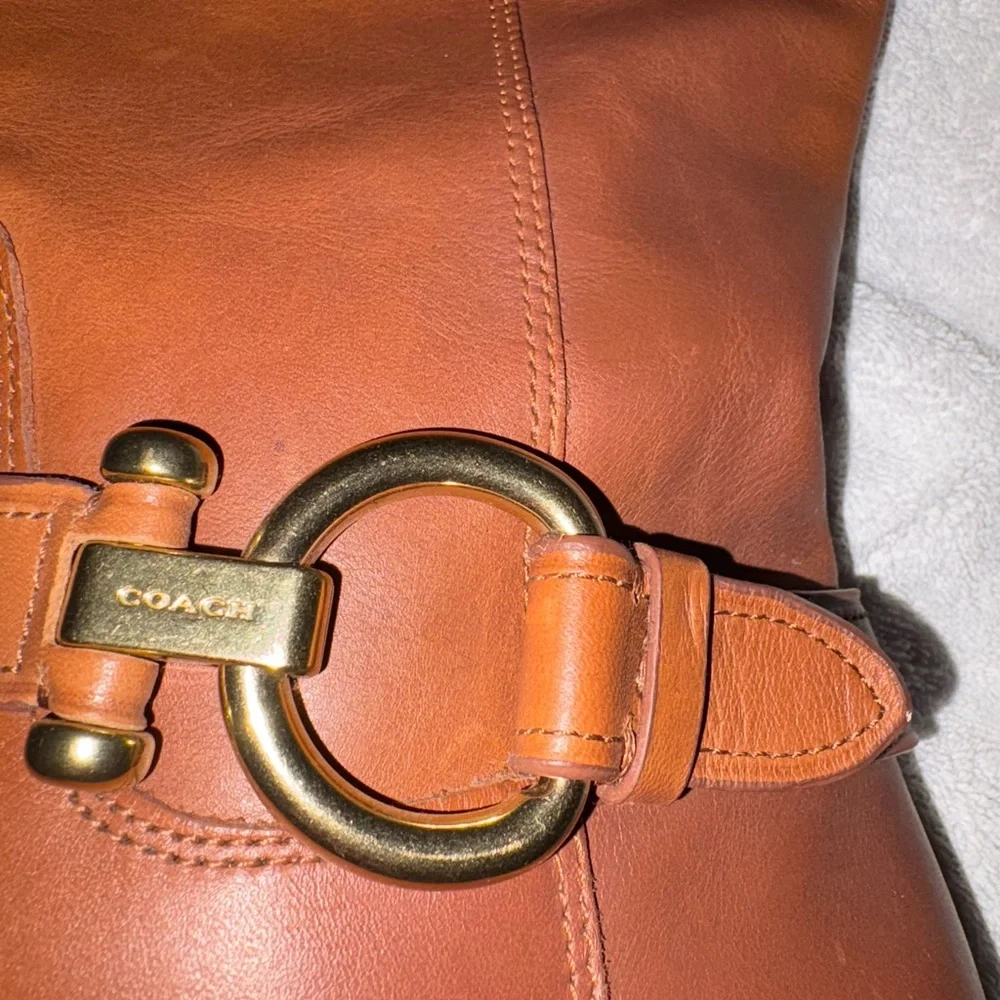 Brown Leather Women's Boots by Coach - Picture 6 of 7